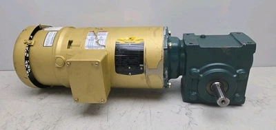 Baldor VEBM3546 Electric Brake Motor  1 Hp 3 Ph w/ Dodge 20Q07R56 Reducer 7.5:1 - Image 1 of 4