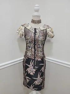 Anthropologie Embroidered Brocade Dress From Beguile by Byron Lars Sz 4 - Picture 1 of 13