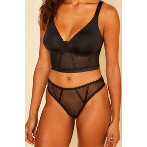 Panty Tanga Cosabella SARDEGNA - Negro - Lencería de Malla Transparente Boudoir Sexy - Nuevo en Paquete - Imagen 1 de 4