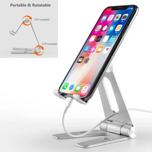 Aluminium Tablet Desk Holder Adjustable Stand Mount For iPhone iPad Cell Phone - Picture 1 of 16