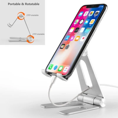 Aluminium Tablet Desk Holder Adjustable Stand Mount For iPhone iPad Cell Phone - Image 1 of 4