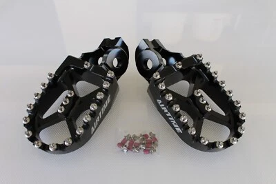 NEW BILLET CNC WIDE FAT FOOT PEGS HUSQVARNA TC85 TC125 TC250 (2018-2022) BLK5516 - Image 1 of 4