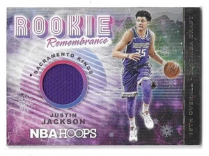 2018-19 HOOPS JUSTIN JACKSON ROOKIE REMEMBRANCE PLAYER WORN JERSEY #JJK KINGS  - Picture 1 of 2
