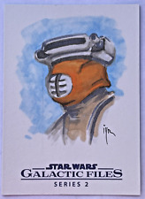 2013 Star Wars Galactic Files S2 Boushh Sketch Card by Ian Yoshio Roberts
