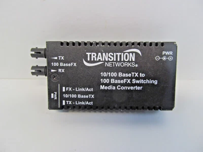 Transition Networks M/E-PSW-FX-02 10/100 BaseTX to 100 BaseFX Switching Media... - Image 1 of 4