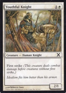 1X YOUTHFUL KNIGHT WHITE 10TH TENTH EDITION MTG MAGIC LP X1 (yourdeckbuilder) - Picture 1 of 1
