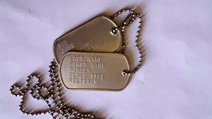 Current issue US Military dog tag set personalized - Picture 1 of 4