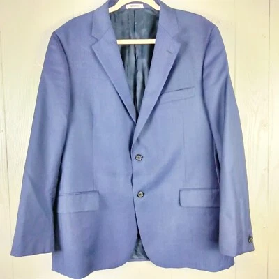 Hickey Freeman Wool Blazer Mens 44R Blue Milburn ll Suit Jacket 2 Button Coat - Image 1 of 4
