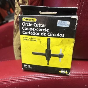 General Tools 55 Adjustable Steel Heavy Duty Circle Hole Cutter 1-3/4” to 7-7/8” - Picture 1 of 6