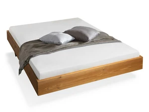 Wangenbett Massivholzbett Doppelbett ohne Kopfteil 160x200cm CURBY THERMO-Fichte - Bild 1 von 5