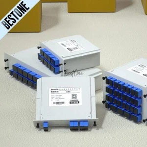 SC UPC 1x2/4/8/16/32/64 1:2 PLC Fiber optical splitter SM FTTH CATV splitter lot - Picture 1 of 16