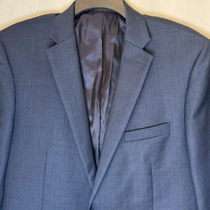 Calvin Klein Men Slim Fit Wool Blend Stretch Grey Suit Jacket 44L EUC - Picture 1 of 15