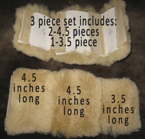 Natural Sheepskin Strap Pads Cover 1 inch Horse Grazing Muzzle Halters Bridles - Picture 1 of 29