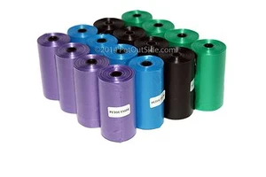 800 DOG PET WASTE POOP BAGS PICK UP YOUR COLOR REFILL ROLLS With FREE DISPENSER - Picture 1 of 10
