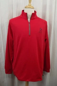 NUEVO Dunning Golf Performance Para Hombres Media Cremallera Grande 1/2 Camisa Sudadera 1/4 Roja - Imagen 1 de 12