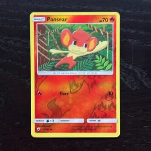 Pansear 22/147 Pokemon Burning Shadows Sun & Moon Reverse Holo Common Card NM - Picture 1 of 2