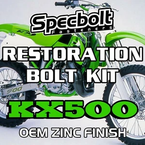 Kit de pernos de restauración de sujetadores Specbolt para Kawasaki KX500 83-04 en zinc - Imagen 1 de 7