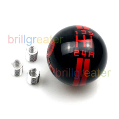 5 Speed Car Gear Shift Knob Manual Ball Style Truck Universal Shifter Boot 01* Foto 1 de 4