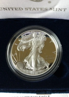 2018 S AMERICAN EAGLE SILVER Dollar PROOF San Francisco US MINT Gift 1oz  18EM - Image 1 of 4