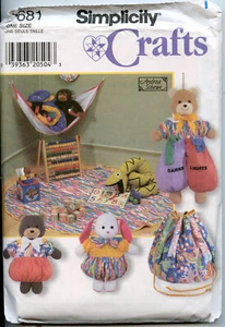 Bär & Kaninchen PJ Bag, Wäschesack, Spielzeugsack & Spielzeughängematte - Schnittmuster - NEU - Bild 1 von 2