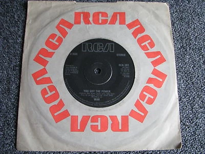 WAR-You got the Power 7s-1982 UK-small Center Ring-45 U/min-RCA 201-Black - Bild 1 von 2