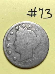 1891  LIBERTY "V" NICKEL, #73 - Picture 1 of 2