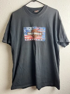 Harley Davidson Oman, Muscat, Sultanate of Oman Black Graphic T-Shirt Men's XL - Picture 1 of 7