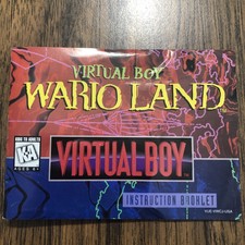1995 Nintendo Virtual Boy Wario Land Game MANUAL ONLY Instruction Booklet Guide
