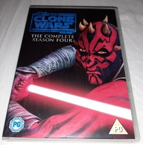 STAR WARS: THE CLONE WARS - SEASON 4 LIKE NEW 5x R2 DVD DISC SET. FREEPOST. - Picture 1 of 7
