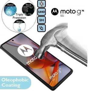 100% Genuine Tempered Glass 9H Screen Protector (Motorola G 75 5G) For Moto G75 - Picture 1 of 2
