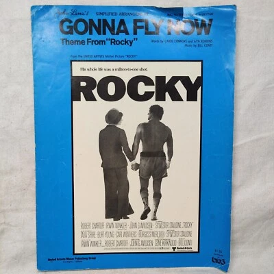 Rare Vintage 1977 Theme From Rocky Balboa Gonna Fly Now Stallone Sheet Music - Image 1 of 4