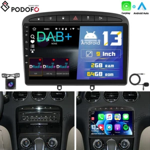DAB+ 9" Für Peugeot 308 408 RCZ Android 13 Autoradio CarPlay GPS Navi 2+64GB Kam - Bild 1 von 21
