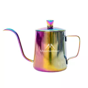 Camping Stainless Steel Coffee Kettle Portable Boiling A4P2 - Picture 1 of 12