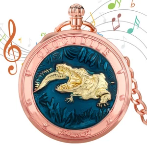 Reloj de Bolsillo Retro Cadena Ciudad Cielo Canción Musical Cuarzo Relojes Collar Colgante - Imagen 1 de 16