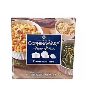New Corningware French White 6-Piece Ceramic Bakeware Set Model 1074887 - Picture 1 of 10