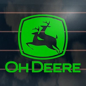 OH DEERE Sticker 130mm bns ute truck car vinyl decal - Picture 1 of 1