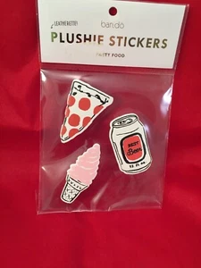 Lote de 8 pegatinas de peluche de cuero sintético ban.do fiesta comida pizza cerveza helado  - Imagen 1 de 2