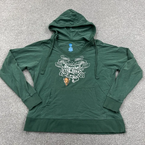 Marshall Thundering Herd Hoodie Women XL Green Light Pullover Sweatshirt Ladies Cover