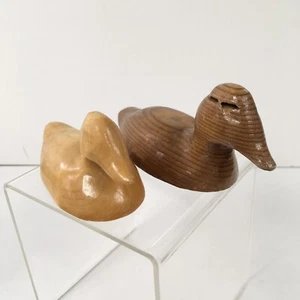 Folk Art Hand Carved Redhead Ruddy Ducks 2003 2005 Signed - Picture 1 of 6