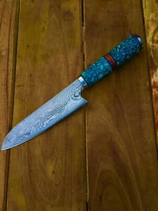 Coltello Chef Giapponese Acciaio Inox Damasco, Razer Professionale Affilato Kiritsuke - Foto 1 di 9