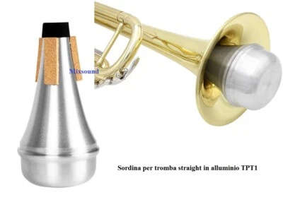 Sordina STRAIGHT TPT1  Alluminio per Tromba Standard  Lunga 13,5cm trumpet mute - Immagine 1 di 3