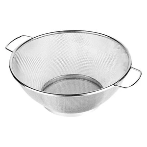 Edelstahl -Sieb Obst Fruchtwäsche Küche Colander mit Griffen Spüle Anspannung - Bild 1 von 11