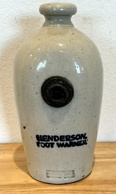 ANTIGUO CALENTADOR DE PIES HENDERSON ESMALTADO 11" CROCK DORCHESTER CERÁMICA FUNCIONA Foto 1 de 4