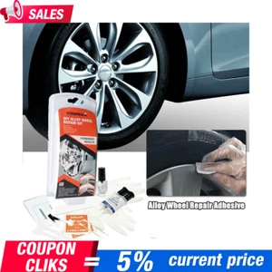 Car Alloy Wheel Repair Adhesive Paint Fix Tool Rim Dent Scratch Scuffs Care Kit - Picture 1 of 9