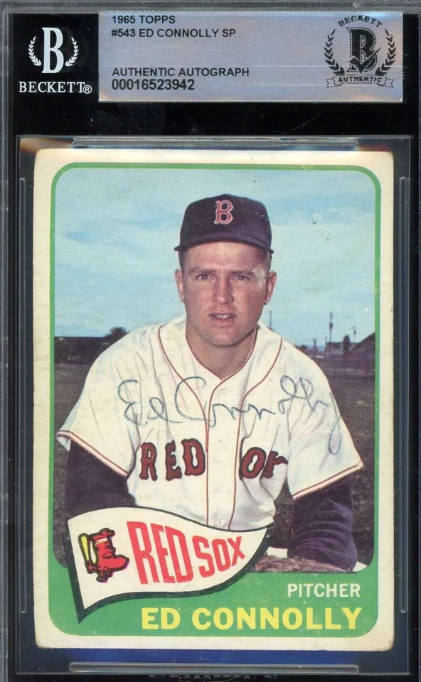 Ed Connolly Beckett BAS Signed 1965 Topps Autograph - Image 1 of 2