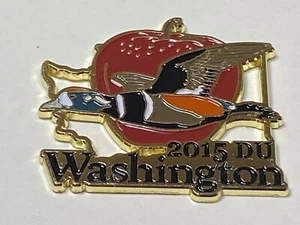 Alte Vintage Ducks Unlimited DU Jacke Anstecknadel Abzeichen Tack Washington State 2015 - Bild 1 von 2