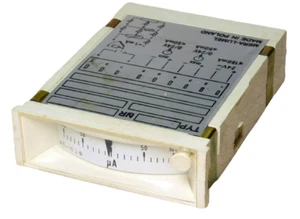 Ammeter +/- level indicator MA1 LUMEL - vintage panel meter [0UA-20] - Zdjęcie 1 z 13