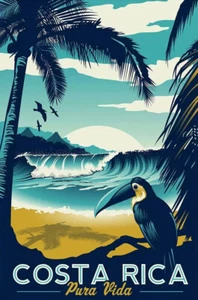 Costa Rica Vintage Travel Posters Posters Personality Picture Painting Wall Art - Picture 1 of 42