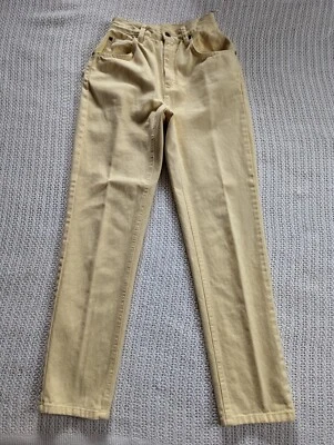 Pantalones de mezclilla vintage Liz Claiborne Lizwear para mujer Petite 0 amarillo cintura 24"  Foto 1 de 4