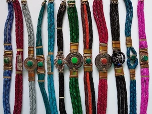 ✨12 Handarbeit Schmuck Peru Kunsthandwerk Boho Armbänder - Leder, Türkis & Münzen✨ - Bild 1 von 5